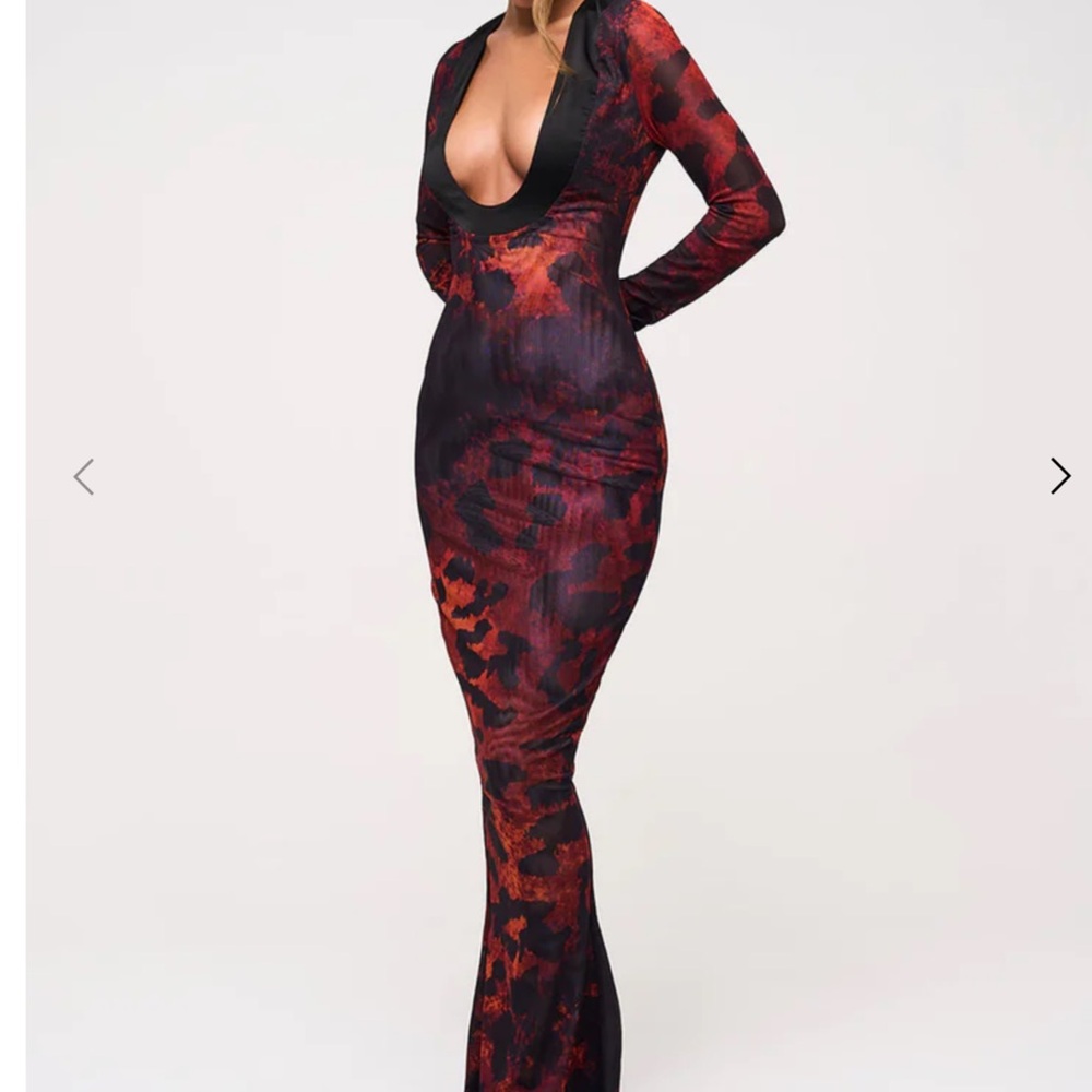 Murci deep double scoop maxi dress